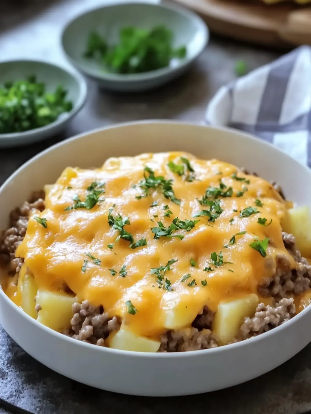 Slow Cooker Cheesy Hamburger Potato Casserole