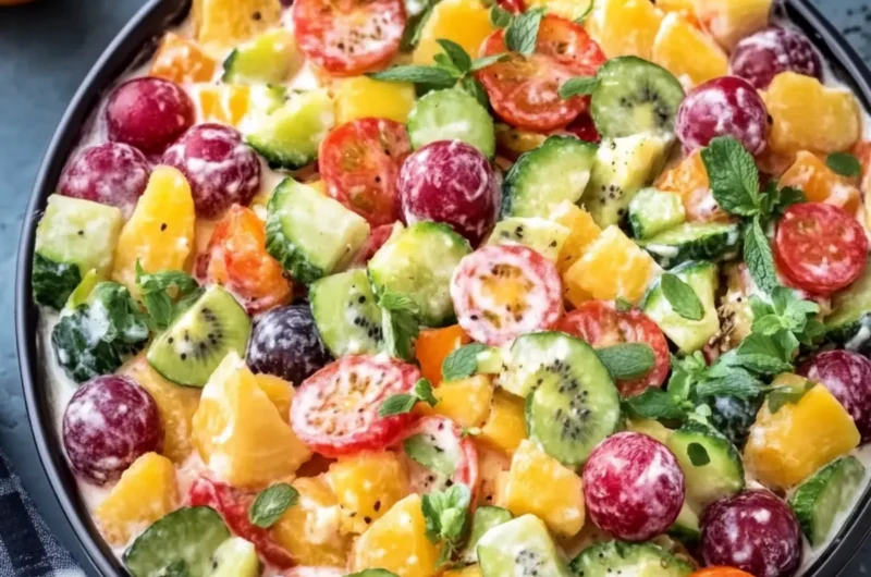 Creamy Fruits and Vegetable Salad