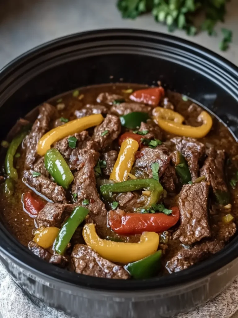 Savory Slow Cooker 4-Ingredient Poor Man’s Pepper Steak Delight 2 Slow Cooker 4-Ingredient Poor Man’s Pepper Steak