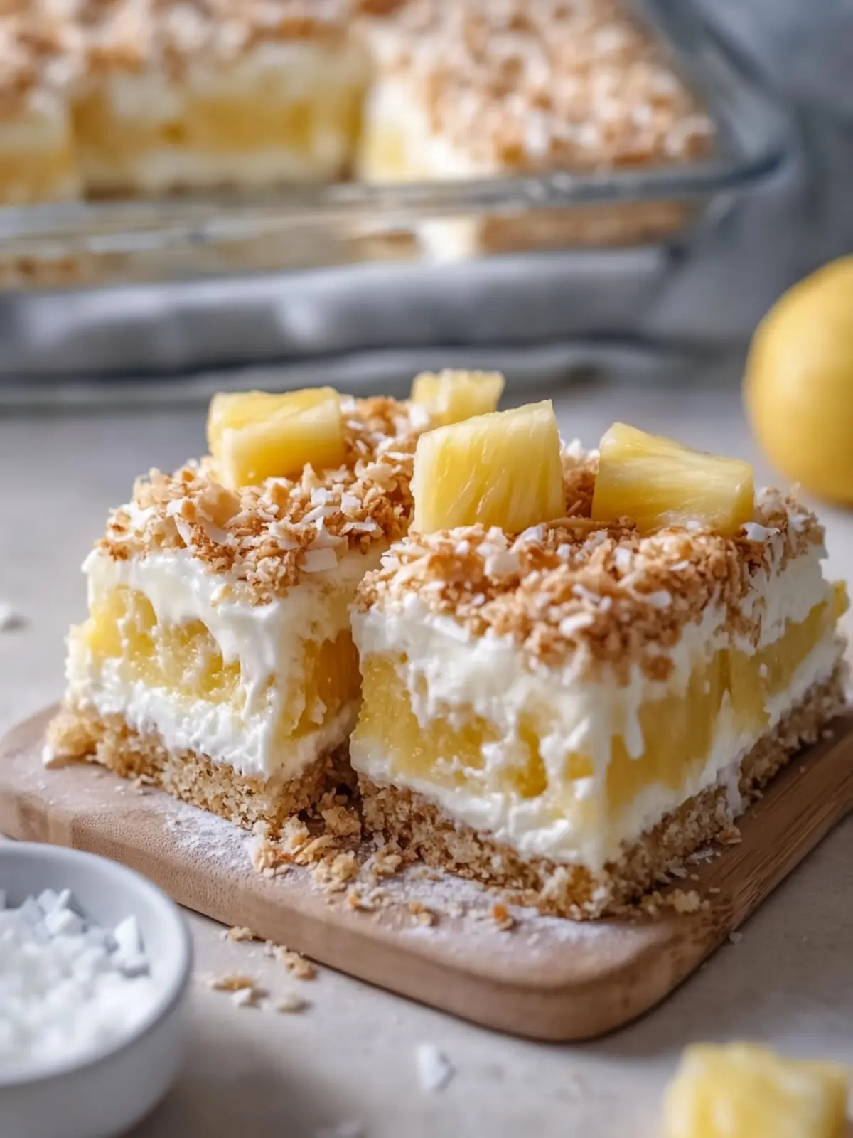 Delicious Pineapple Coconut Crunch Bars for Your Sweet Tooth 5 Pineapple Coconut Crunch Bars