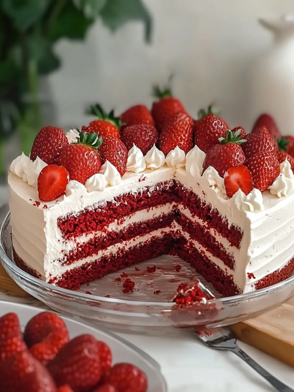 Delicious Strawberry Red Velvet Cake for Sweet Celebrations 5 Strawberry Red Velvet Cake