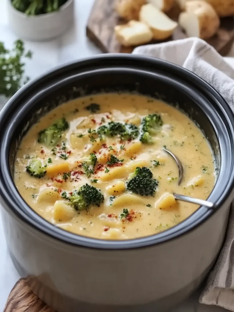 Crockpot Broccoli Cheddar Potato Soup for Cozy Nights 2 Crockpot Broccoli Cheddar Potato Soup