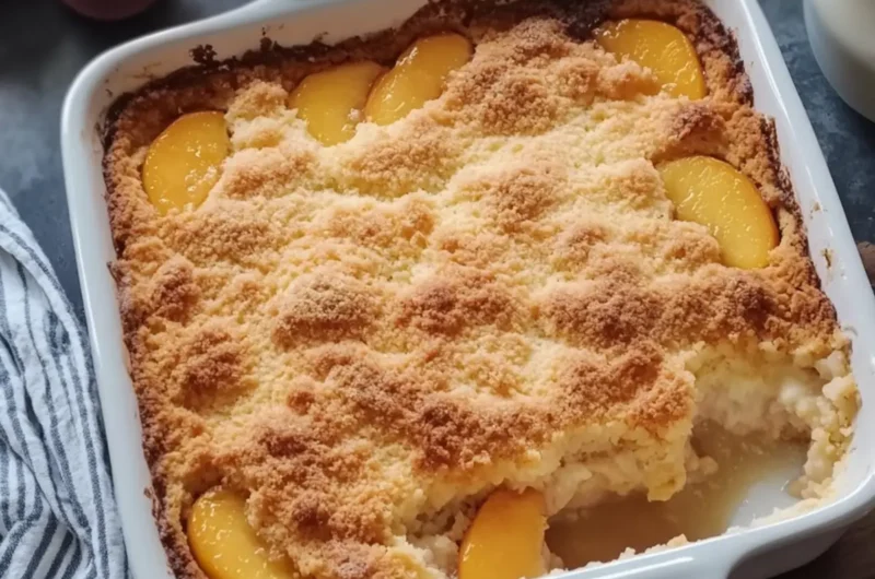 Peach Cobbler with Cake Mix