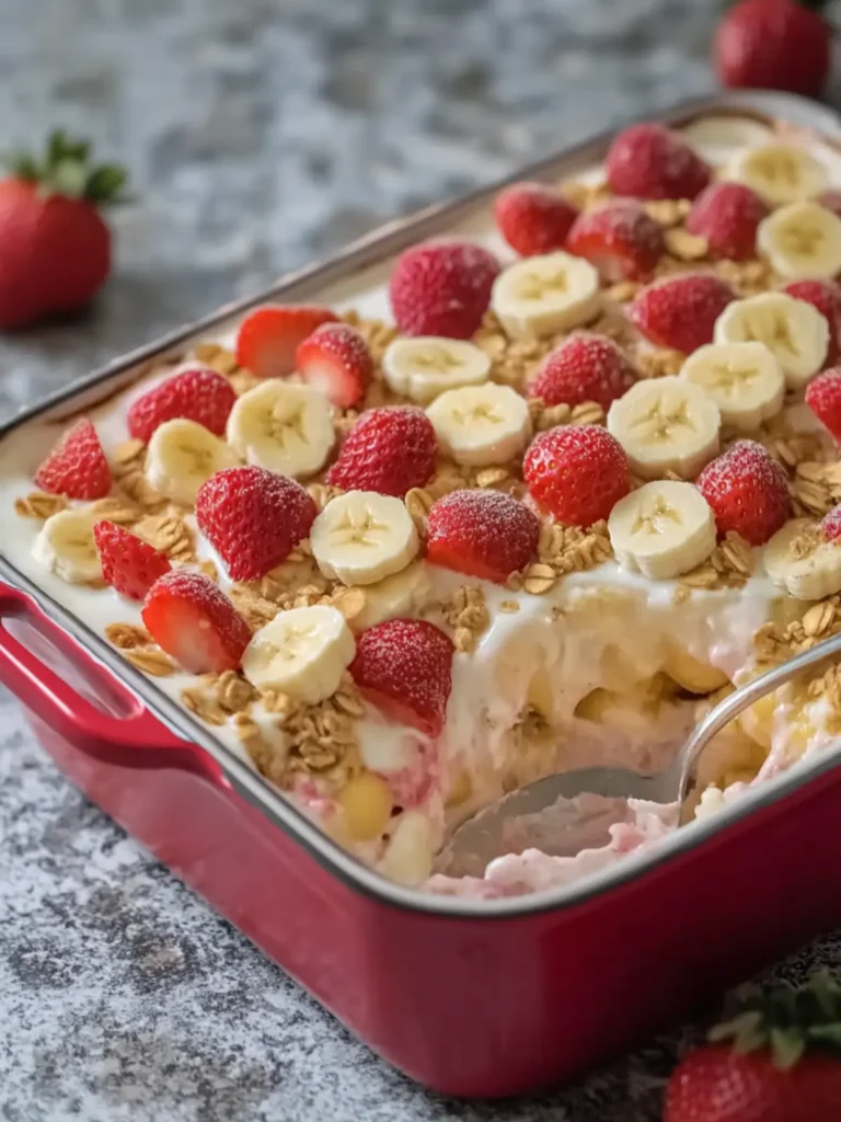 Strawberry Banana Pudding Dream Casserole You'll Adore 3 Strawberry Banana Pudding Dream Casserole