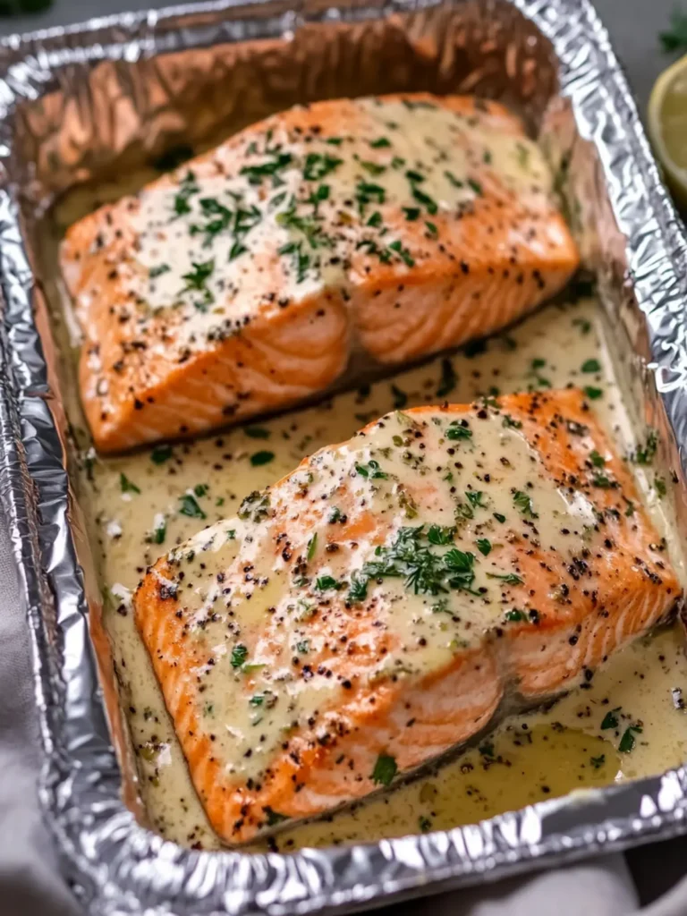 Creamy Garlic Herb Salmon Foil Packs for Easy Weeknight Dinners 2 Creamy Garlic Herb Salmon Foil Packs