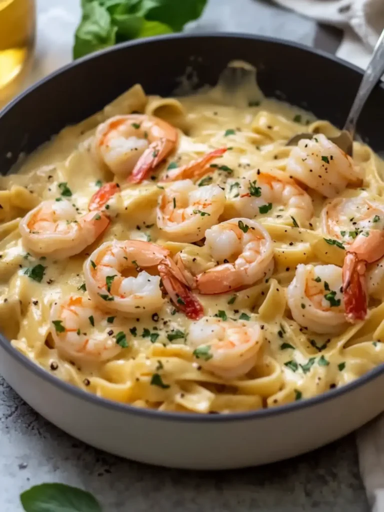 Creamy Shrimp Pasta with Cheese and Herbs Your New Favorite Dish 4 Creamy Shrimp Pasta with Cheese and Herbs