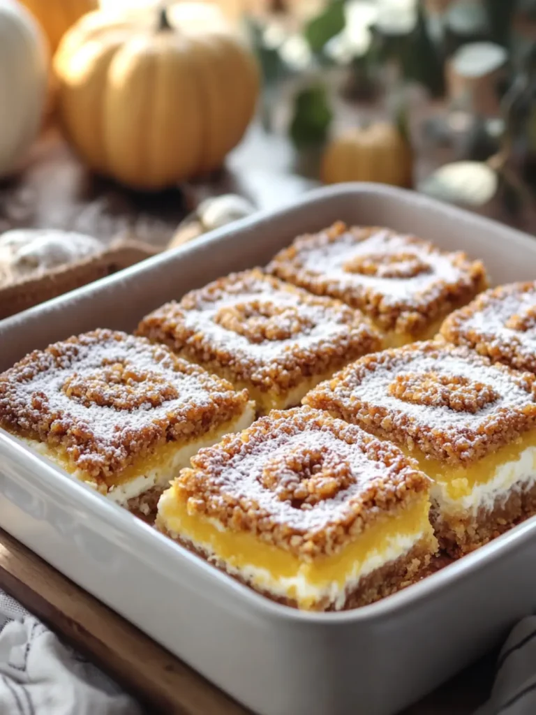 Delicious Pumpkin Roll Bars in a Casserole Dish to Savor 3 Pumpkin Roll Bars in a Casserole Dish