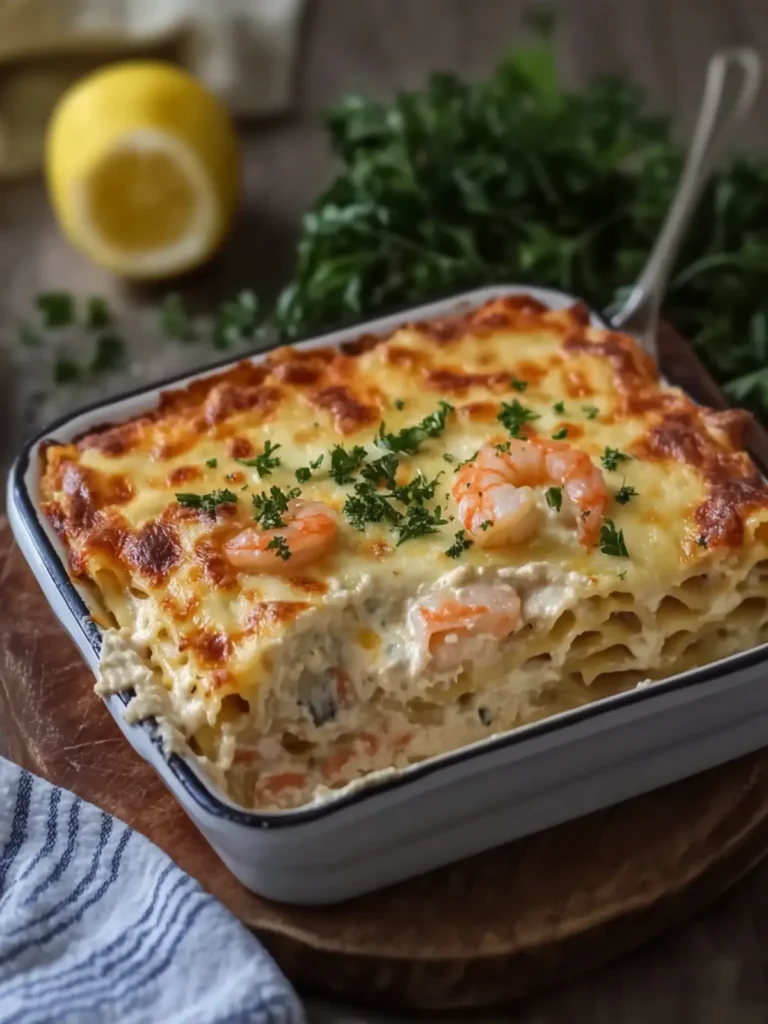 Savory Seafood Lasagna with Shrimp and Crab for Comforting Nights 4 Seafood Lasagna with Shrimp and Crab