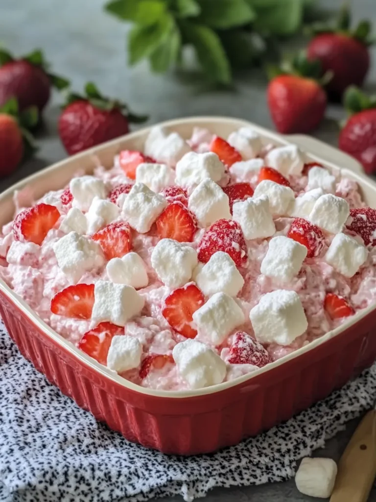 Delightful Strawberry Marshmallow Fluff Salad for Summer Fun 3 Strawberry Marshmallow Fluff Salad