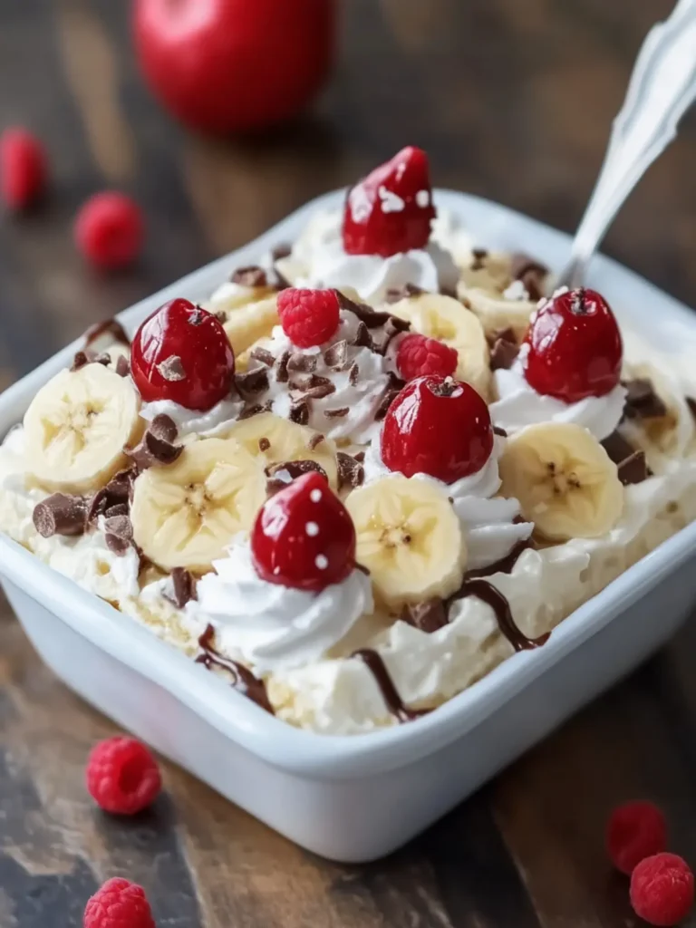 Sugar-Free No-Bake Banana Split Dessert