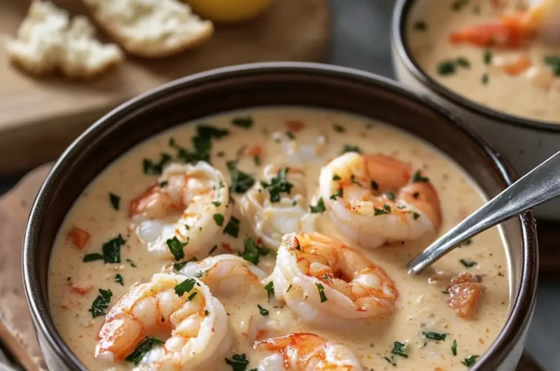 Creamy Shrimp and Crab Seafood Bisque
