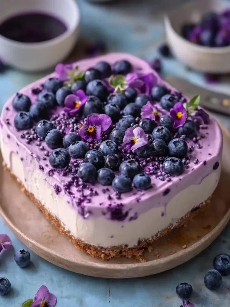 No-Bake Blueberry Yoghurt Cake for Effortless Indulgence 2 No-Bake Blueberry Yoghurt Cake