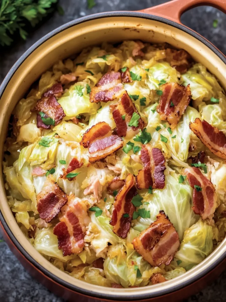 Savory 4-Ingredient Keto Cabbage & Turkey Bacon Pot Delight 3 4-Ingredient Keto Cabbage & Turkey Bacon Pot