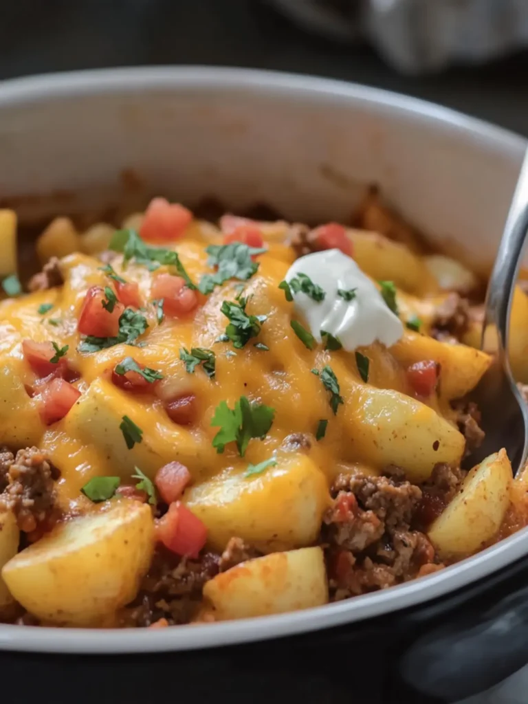 Crockpot Cheesy Taco Potatoes That Will Delight Your Family 2 Crockpot Cheesy Taco Potatoes
