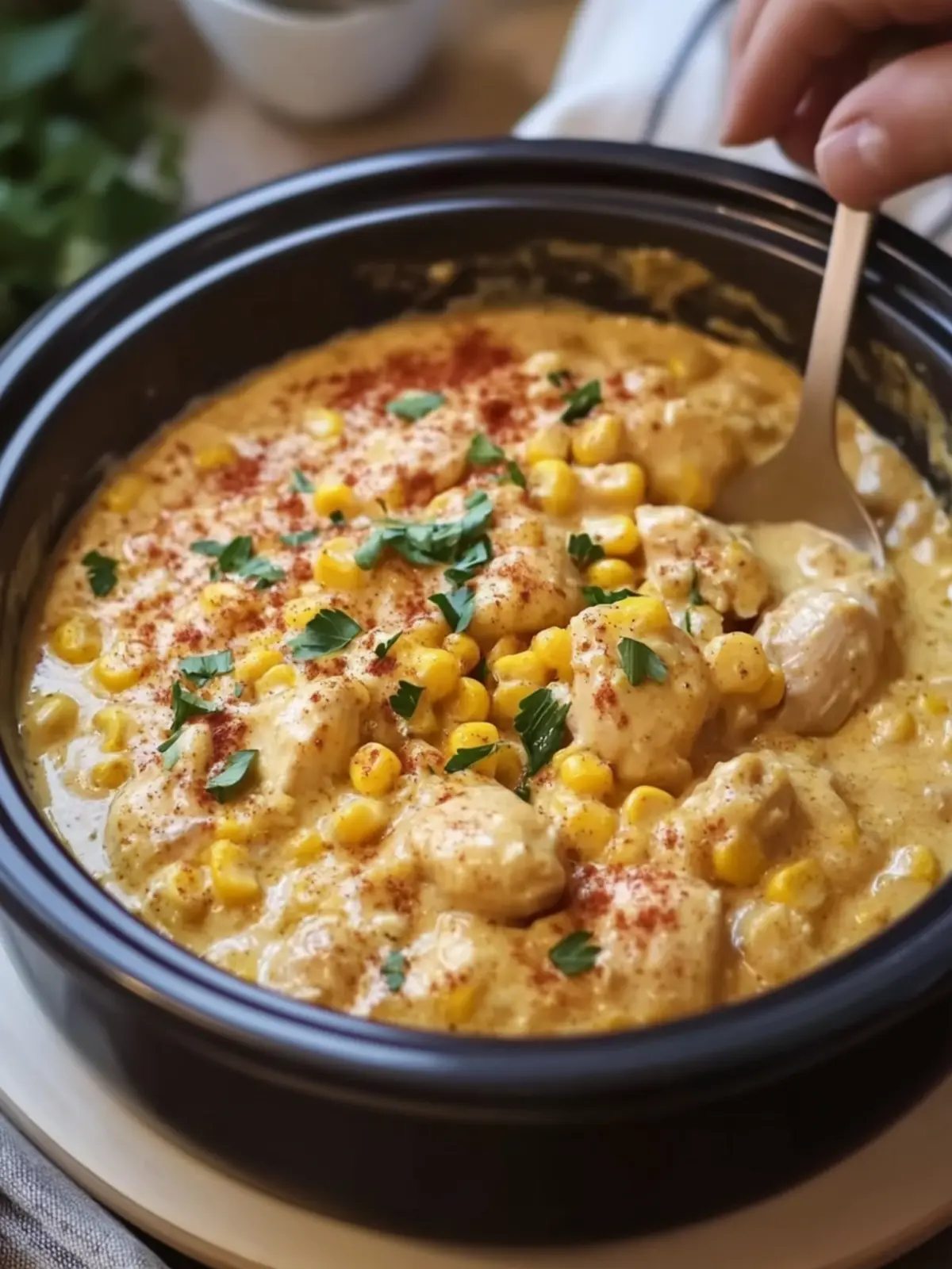 Crockpot Creamy Cheddar Chicken, Corn & Baby Potatoes Delight 5 Crockpot Creamy Cheddar Chicken, Corn & Baby Potatoes