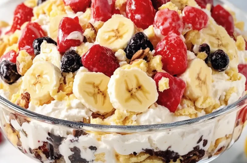 Banana Split Cheesecake Salad