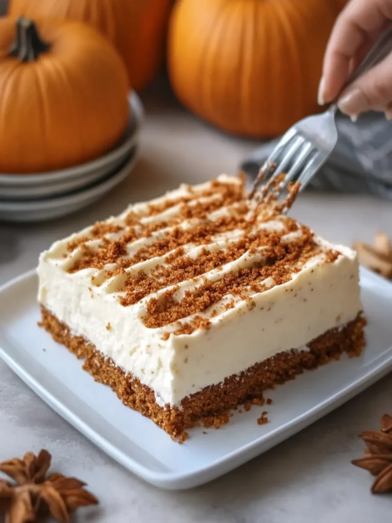 Pumpkin Spice Sheet Cake with Cream Cheese Frosting Magic 3 Pumpkin Spice Sheet Cake with Cream Cheese Frosting