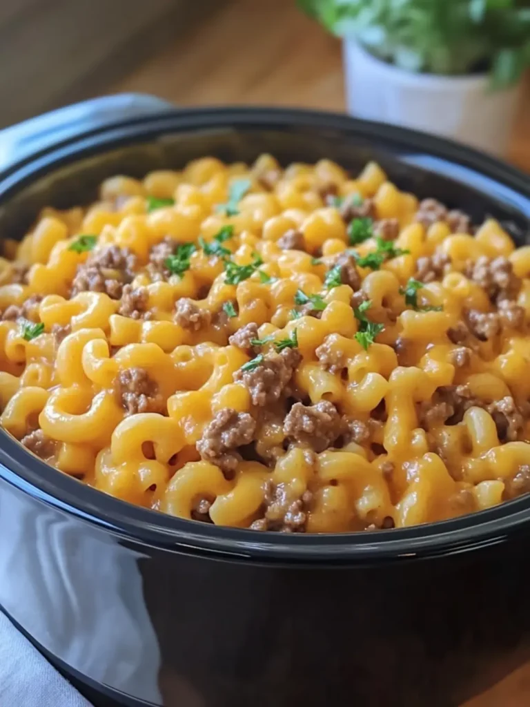 Crock Pot Cheesy Beef Macaroni: Your Easy Comfort Food Delight 2 Crock Pot Cheesy Beef Macaroni Easy Comfort Food Delight