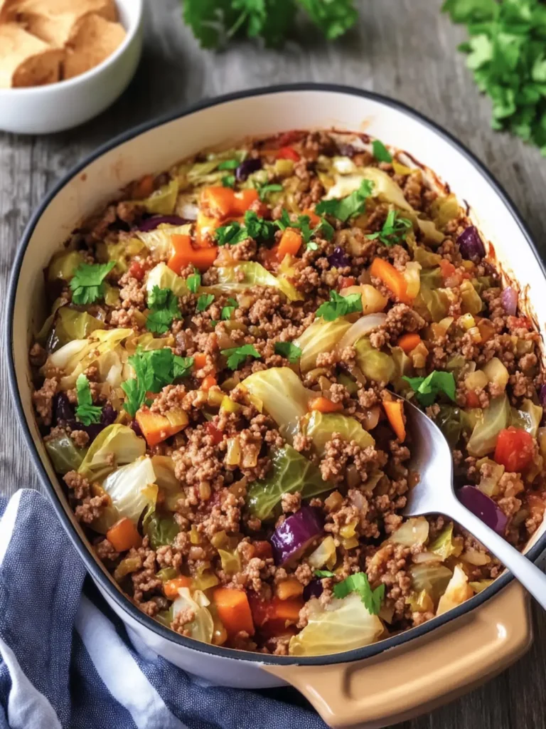 Savory Ground Beef Cabbage Stir-Fry Casserole Bliss 3 Ground Beef Cabbage Stir-Fry Casserole