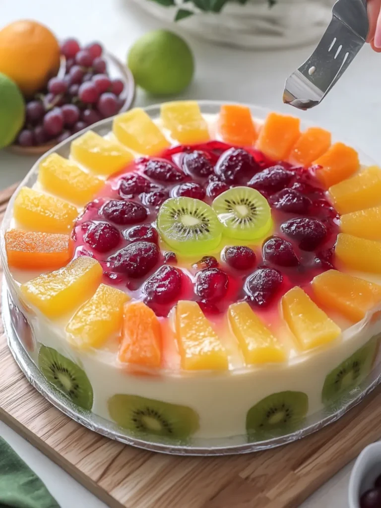 No-Bake Jelly Fruit Cake That's a Colorful Showstopper 3 No-Bake Jelly Fruit Cake