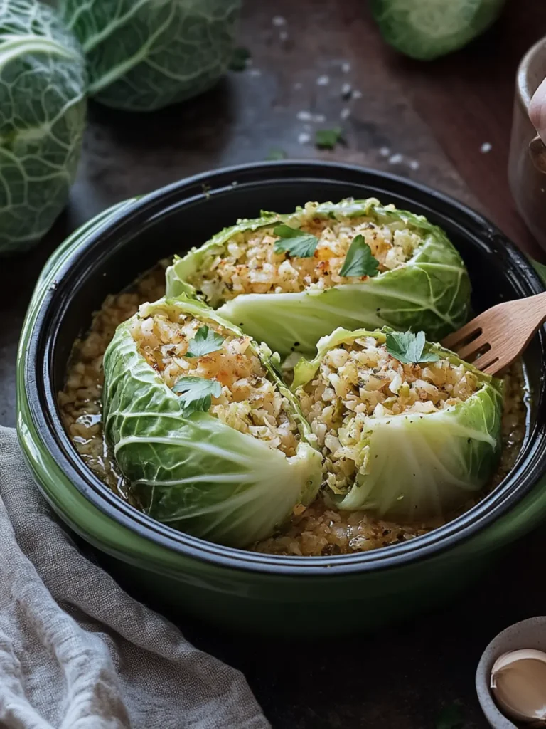 Irresistible Baked Cabbage Boats Stuffed with Flavorful Goodness 2 Baked Cabbage Boats