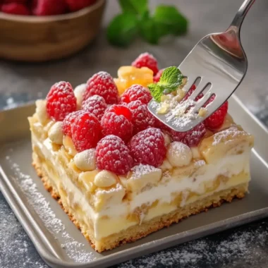 Delicious Fruit Custard Biscuit Dessert You’ll Love Making