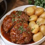 Slow Cooker Homestyle Meatloaf Patties with Tender Potatoes Easy and Delicious 10 Slow Cooker Homestyle Meatloaf Patties with Tender Potatoes