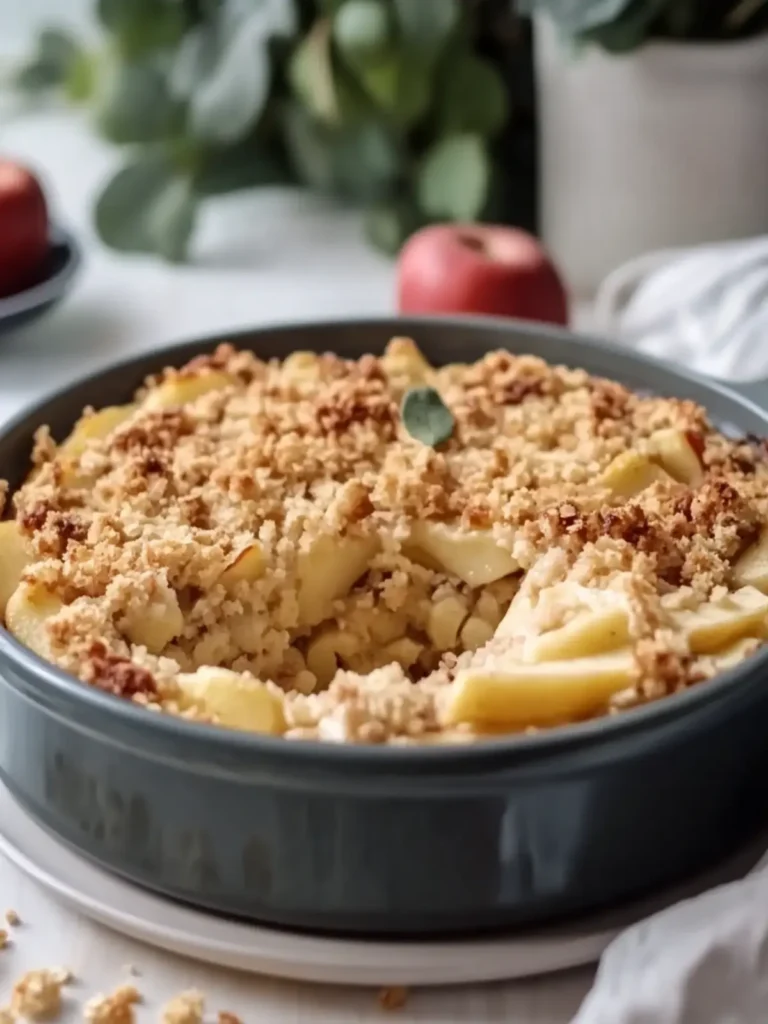 Healthy Apple Cake with Oat Crumble Casserole