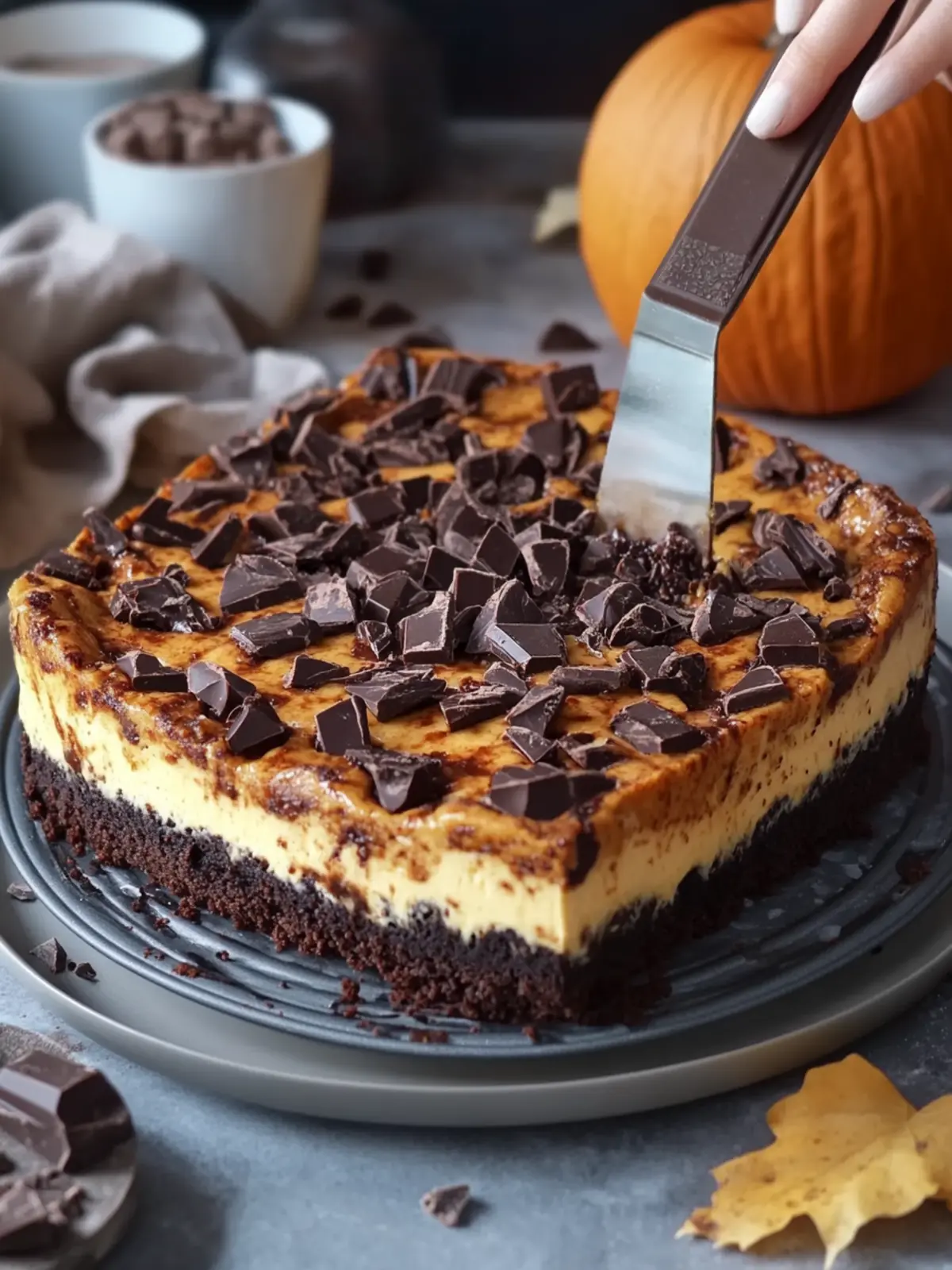Decadent Pumpkin Chocolate Brownie Cheesecake Bake Recipe 5 Pumpkin Chocolate Brownie Cheesecake Bake