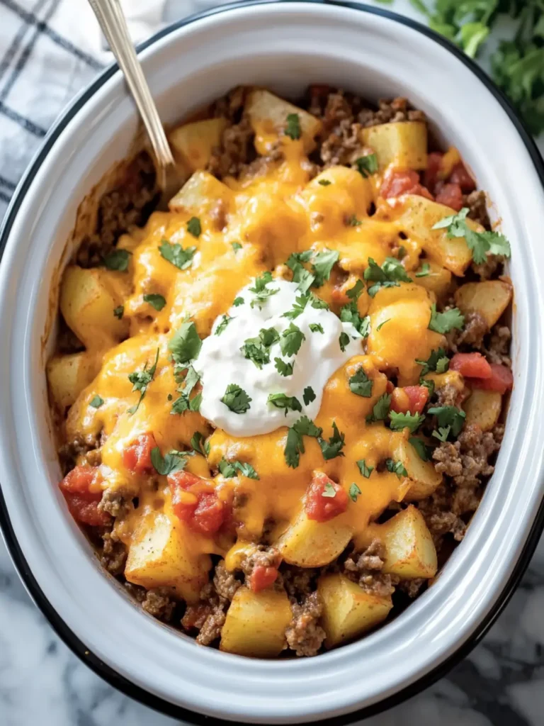 Crockpot Cheesy Taco Potatoes for Ultimate Comfort Food Bliss 2 Crockpot Cheesy Taco Potatoes
