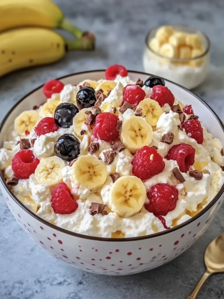 Irresistible Banana Split Fluff Salad in a Bowl Delight 2 Banana Split Fluff Salad in a Bowl