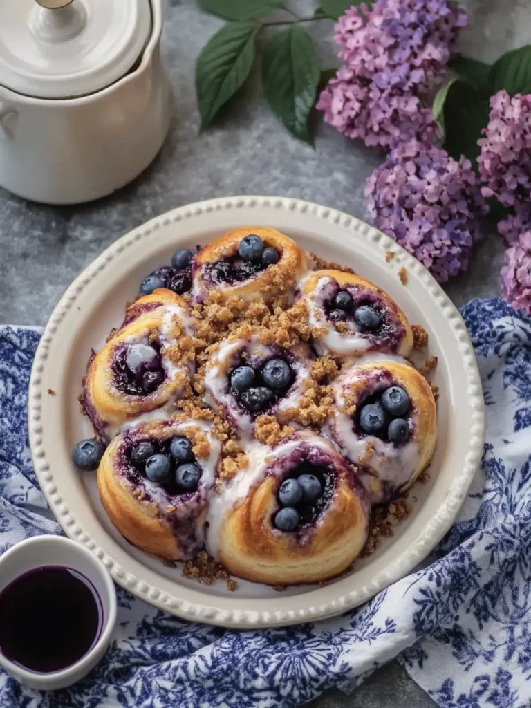 Irresistible Blueberry Crumble Cinnamon Rolls for Sweet Mornings 3 Blueberry Crumble Cinnamon Rolls