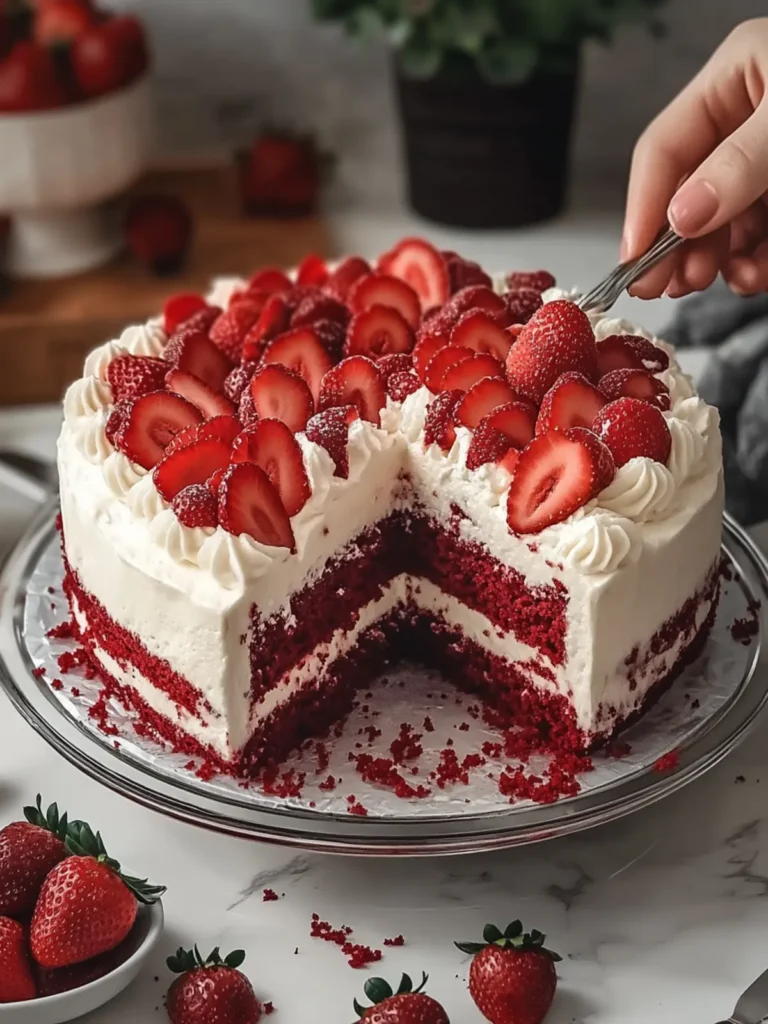 Delicious Strawberry Red Velvet Cake for Sweet Celebrations 2 Strawberry Red Velvet Cake