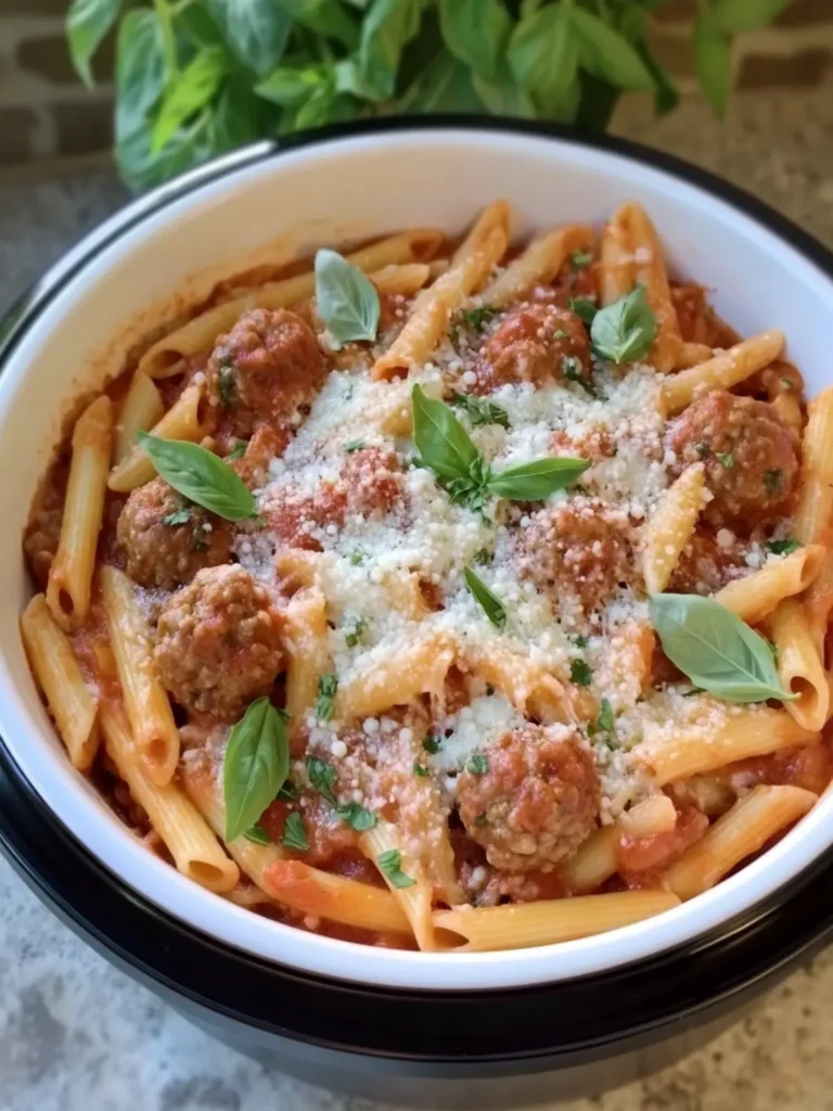 Easy Crockpot Meatball Penne That’s Perfect for Busy Nights 3 Easy Crockpot Meatball Penne