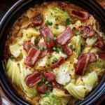 Slow Cooker Garlic Butter Cabbage with Beef Bacon