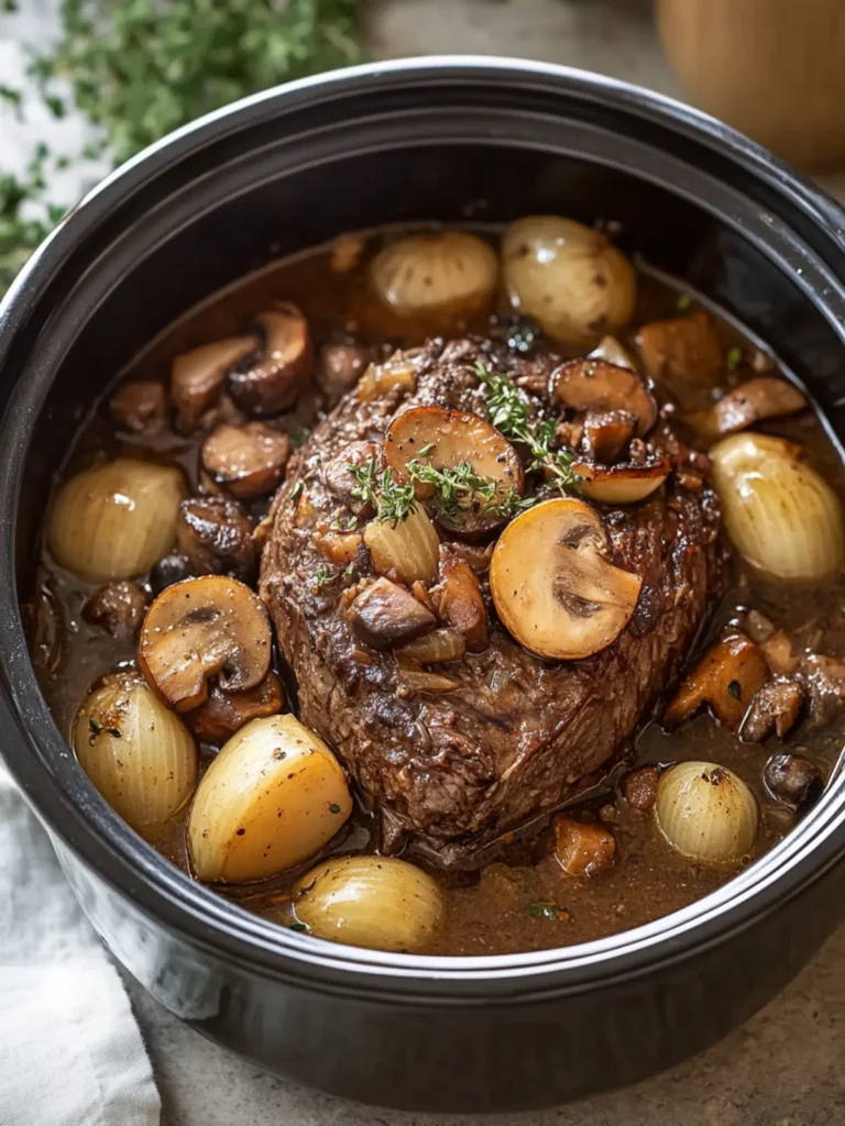Ultimate Slow Cooker Onion & Mushroom Pot Roast Bliss 3 The Ultimate Slow Cooker Onion & Mushroom Pot Roast