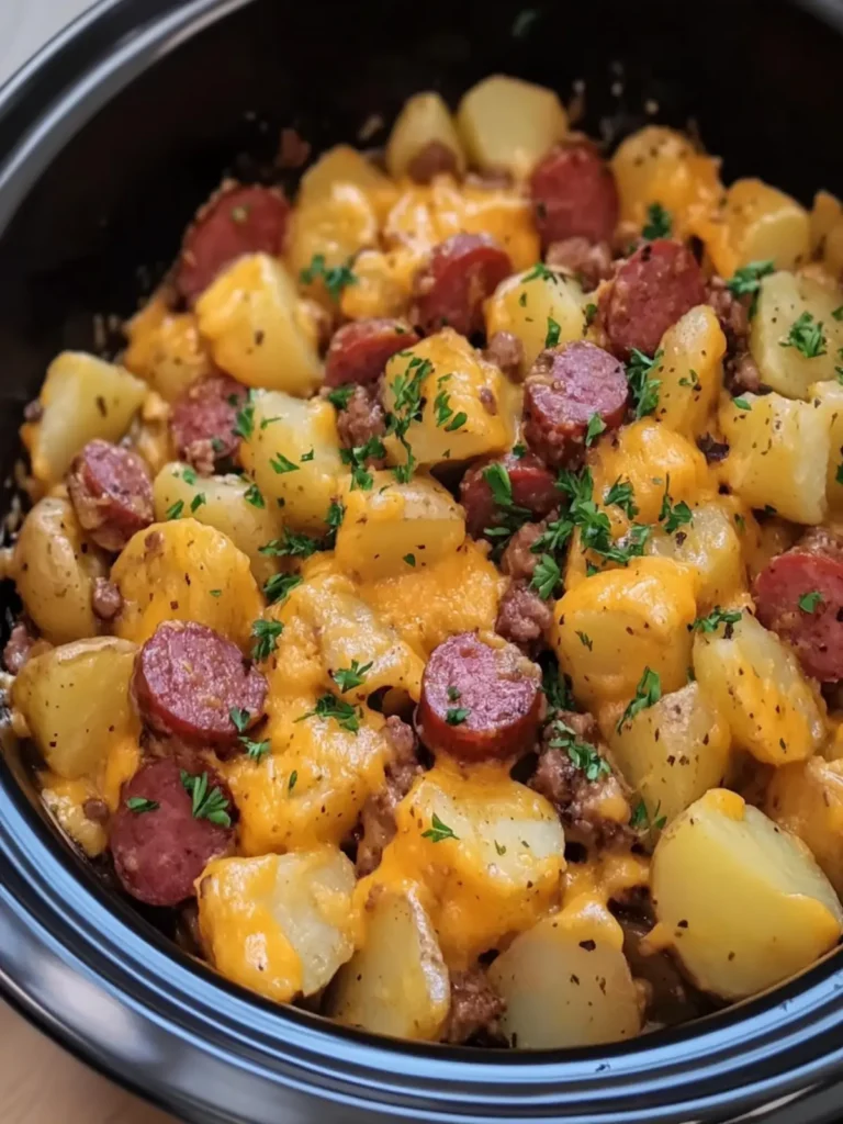 Crockpot Cheesy Potatoes and Beef Kielbasa for Cozy Nights 4 Crockpot Cheesy Potatoes and Beef Kielbasa