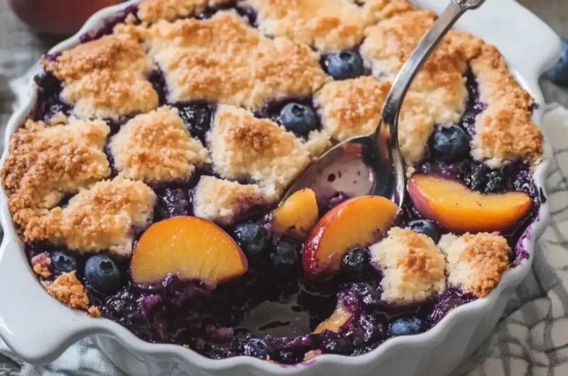 Peach Blueberry Cobbler