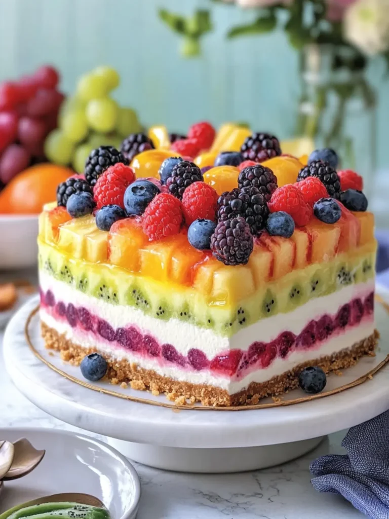 Delightful Rainbow Fruit Cheesecake Layers for Every Celebration 3 Rainbow Fruit Cheesecake Layers