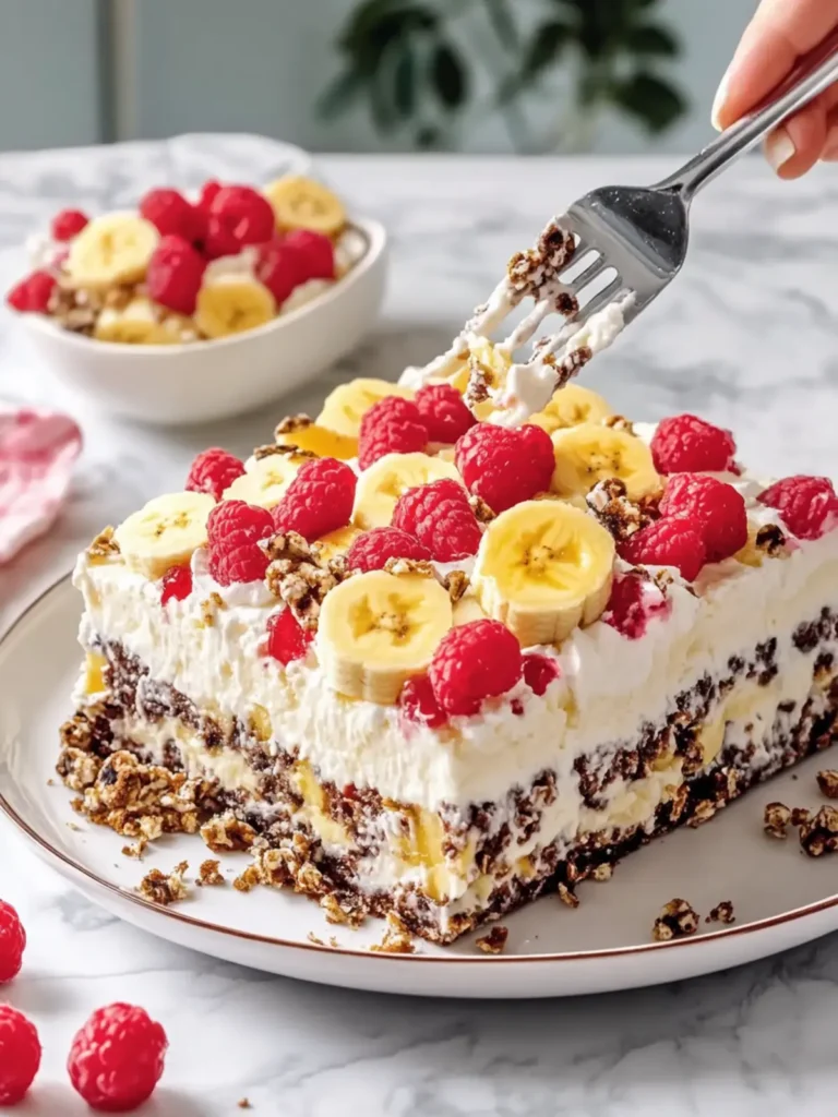 No-Bake Banana Split Lush Dessert