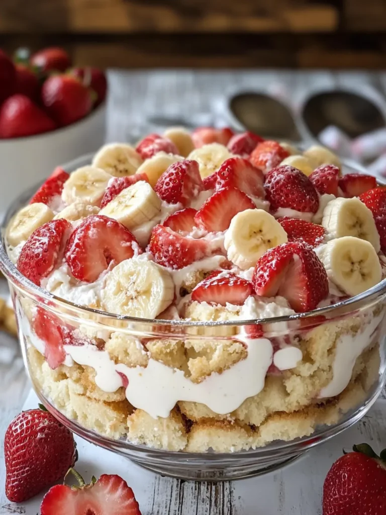 Strawberry Shortcake Banana Pudding