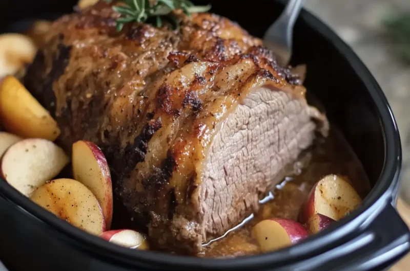 Slow Cooker Apple Cider Pork Roast