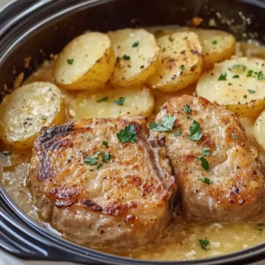 Slow Cooker 4-Ingredient Pork Chops & Scalloped Potatoes Bliss 16 Slow Cooker 4-Ingredient Pork Chops & Scalloped Potatoes
