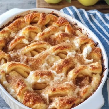 Apple Cinnamon Cream Cheese Crescent Bake