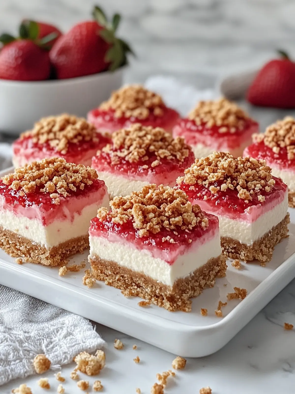 Delicious Strawberry Crunch Cheesecake Bites That Melt in Your Mouth 5 Strawberry Crunch Cheesecake Bites That Melt in Your Mouth