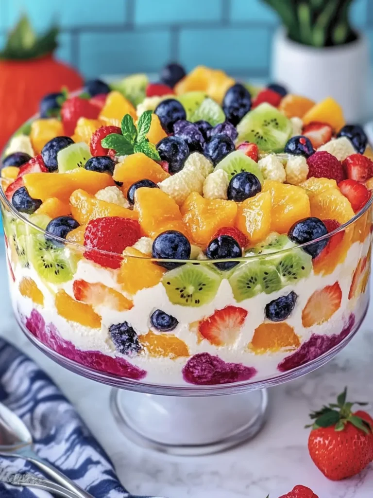 Rainbow Fruit Cheesecake Salad: A Colorful Delight Awaits! 3 Rainbow Fruit Cheesecake Salad
