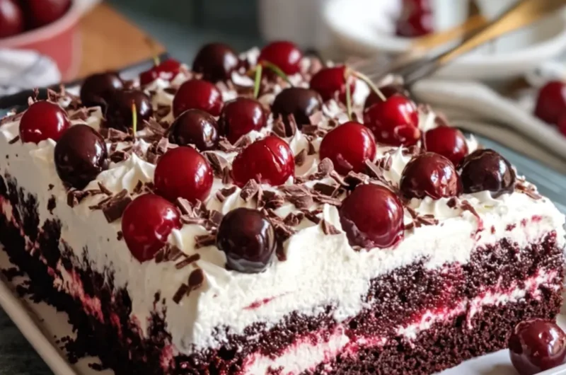 Chocolate Cherry Black Forest Poke Cake