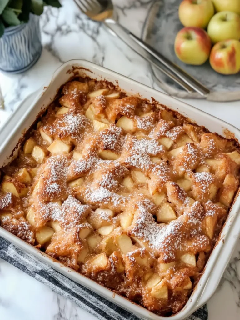 Apple Fritter Cake in a Casserole