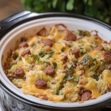 Savory Crockpot Cheesy Cabbage and Sausage Casserole Delight 16 Crockpot Cheesy Cabbage and Sausage Casserole