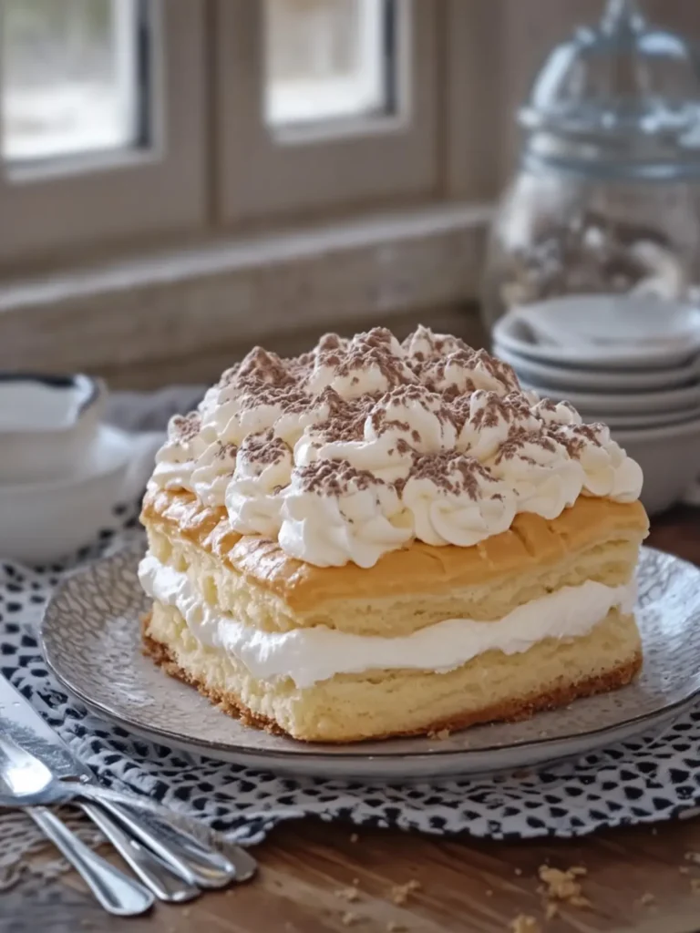 Heavenly Cream Puff Cake with Vanilla Cream Delight 4 Cream Puff Cake with Vanilla Cream